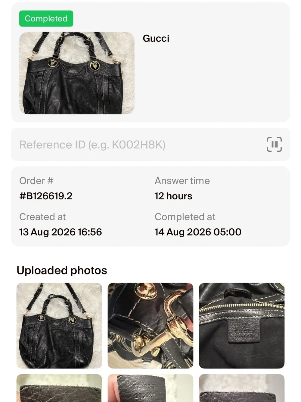 Authentic Gucci Black Leather Shoulder Bag with Gold Hardware
